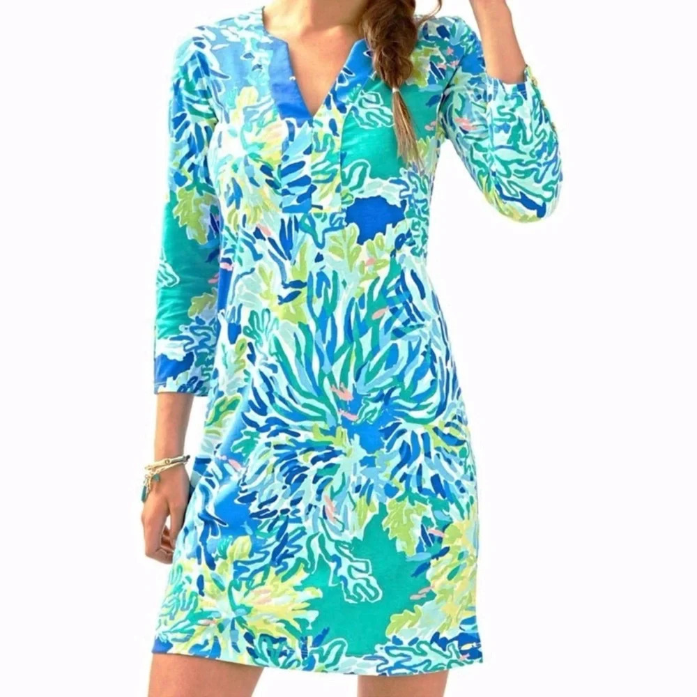 Lilly Pulitzer Wade and Sea Riva Dress Pima‎ Cotton Size XS